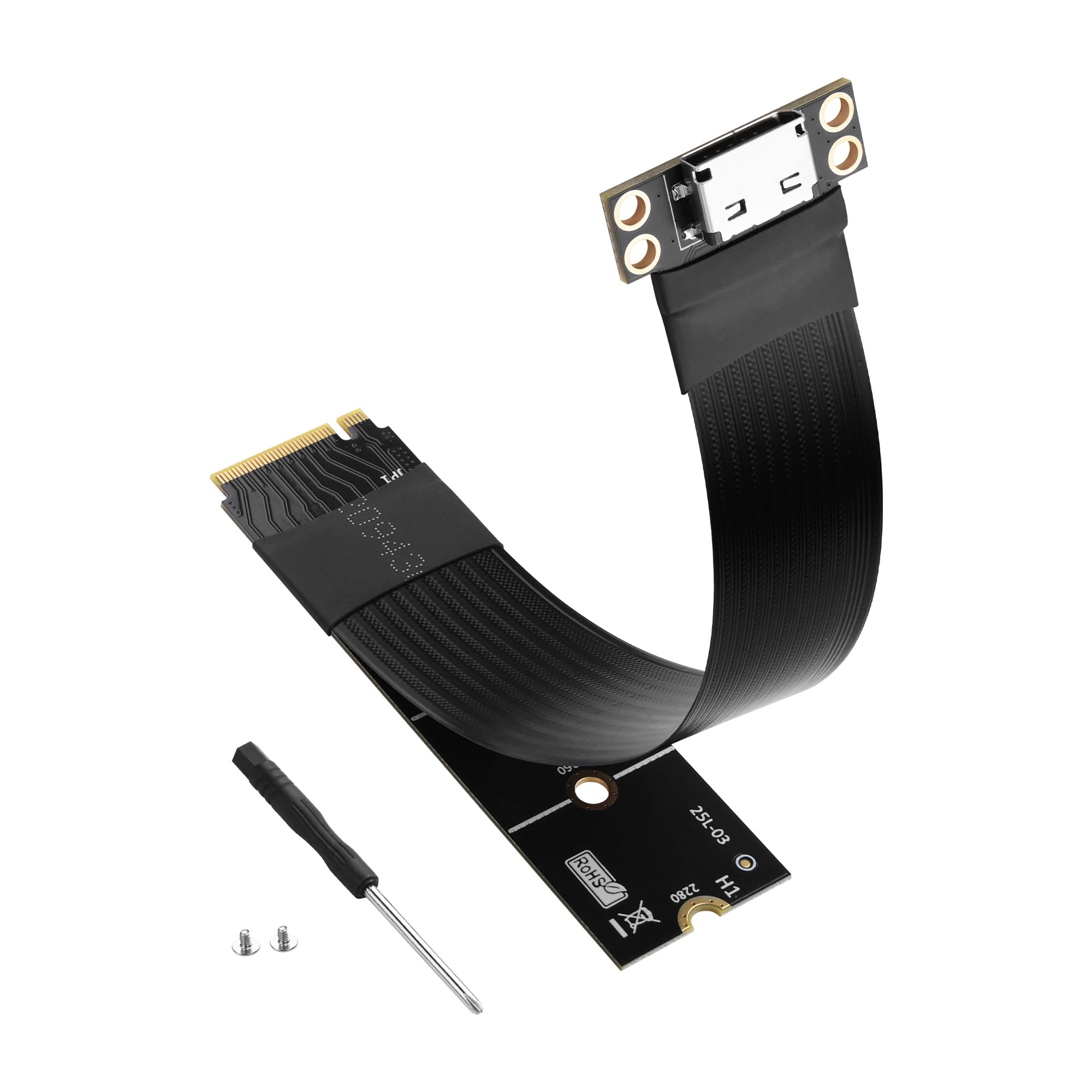 SinLoon Cavo host M.2 M-Key PCI-E4.0 2280 NGFF a Oculink SFF-8612, 20 cm, supporto per SSD esterno Oculink, eGPU