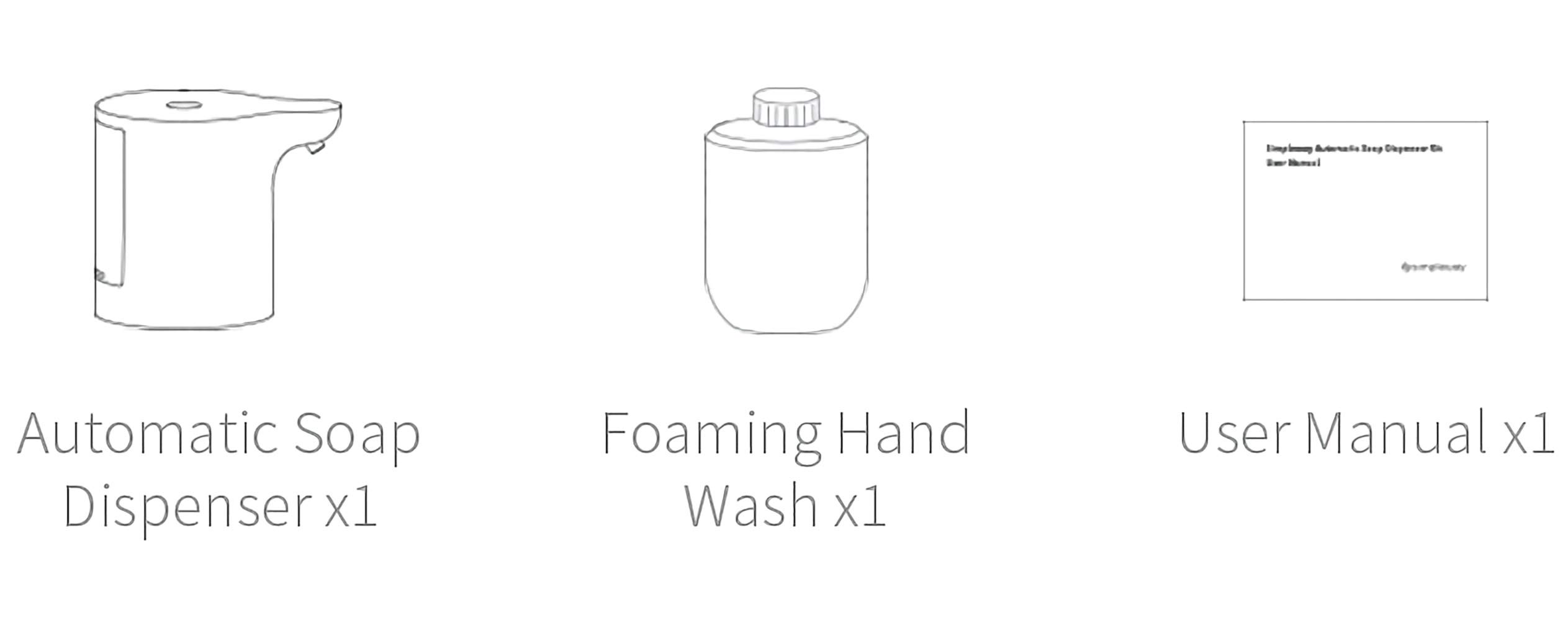 C1 Dispenser di sapone automatico senza contatto 300ml per mani disinfettanti e intelligenti