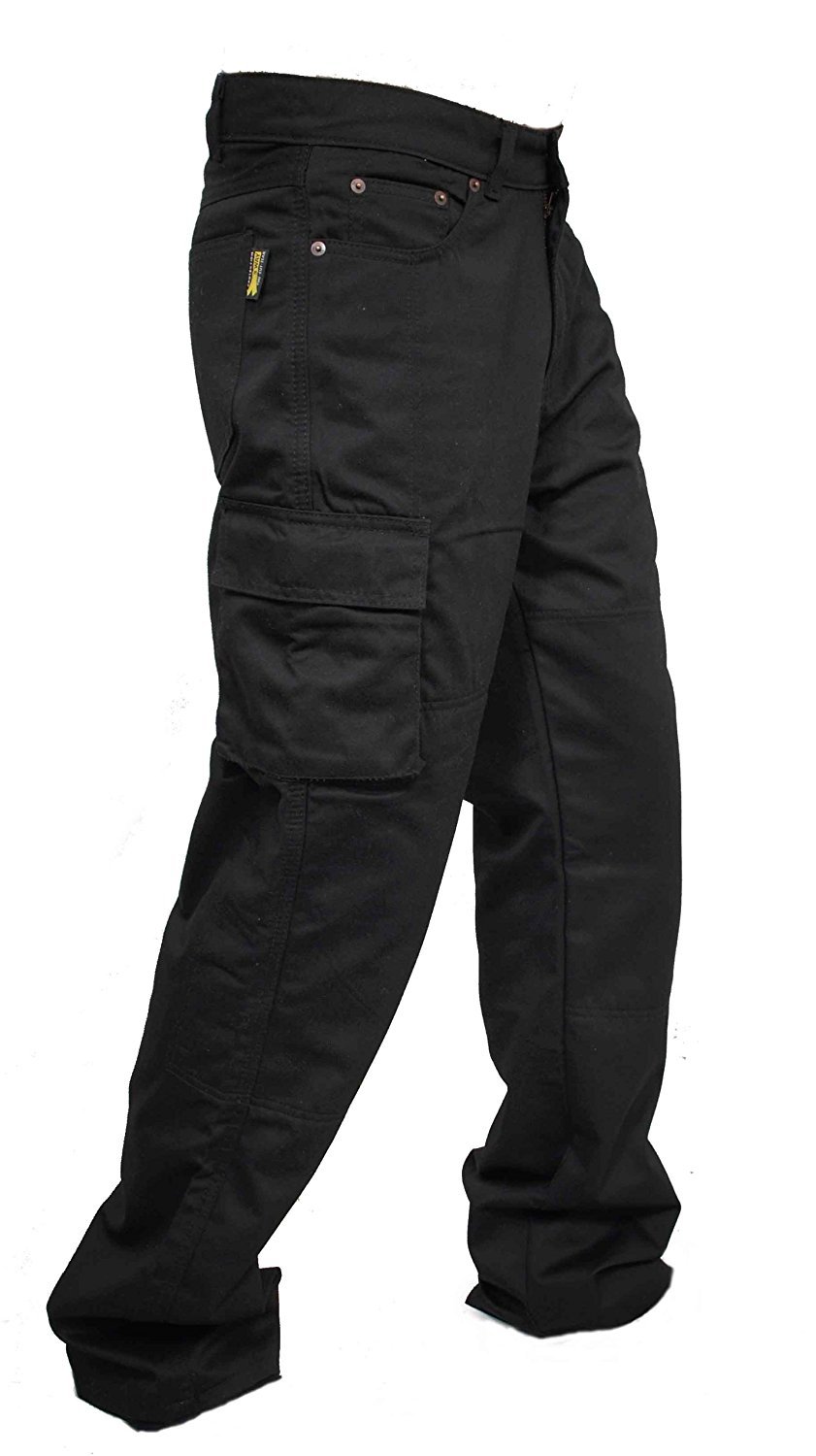 Newfacelook Men's Black Motorbike Trousers Denim Motorcycle Jeans For Cargo Biker Pants Aramid Protection Lining