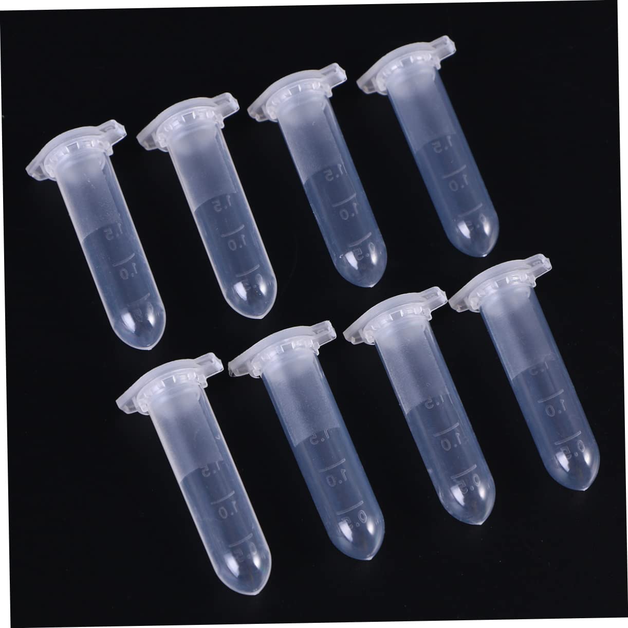 SOLUSTRE Tubo de Centrífuga de 2ml con Tapa Flexible y Escala Precisa, Base Redonda de Plástico Blanco, Suministros de Laboratorio para Muestras y Manualidades