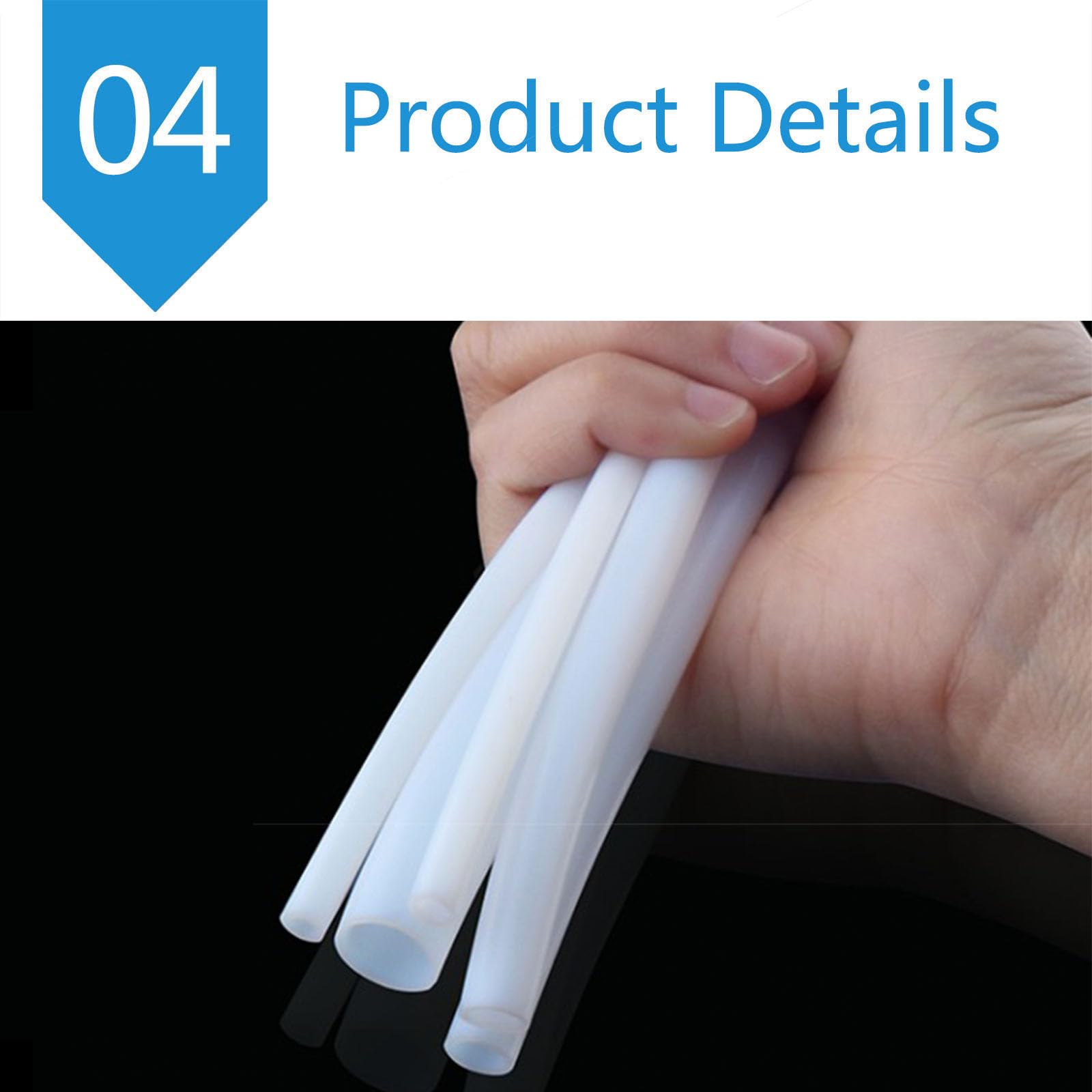 ApuaVireo&Co PTFE-Schlauch, PTFE-Teflonrohr for die chemische Industrie, Innendurchmesser 8 mm, 5 Meter, milchig weiß(OD:10MM)