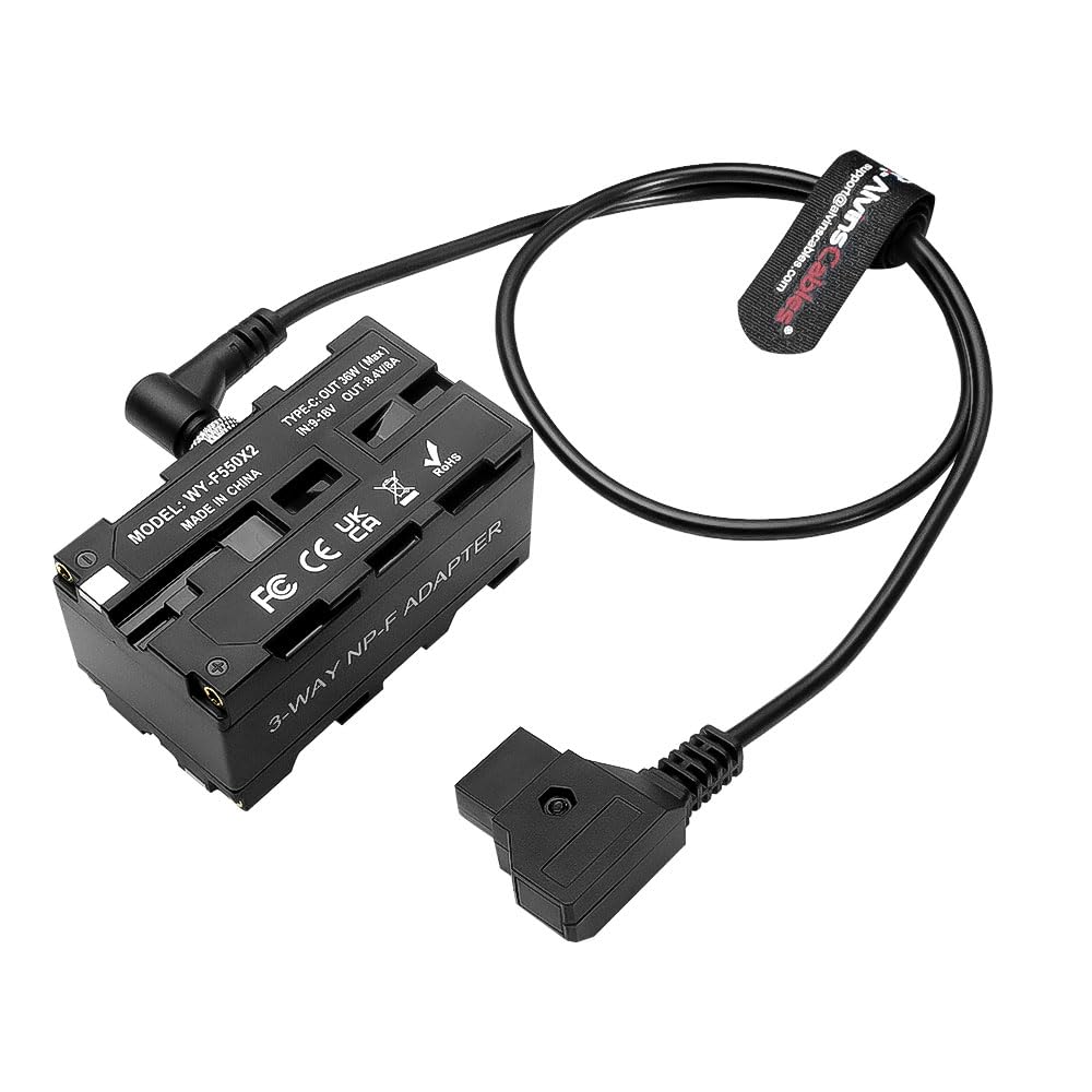Alvin's Cables Câble d'alimentation factice D-tap vers NP-F double face pour Atomos Ninja | SmallHD | Feelworld Monitor, NP-F550| F570| F770| F970 | Adaptateur d'alimentation de batterie factice avec