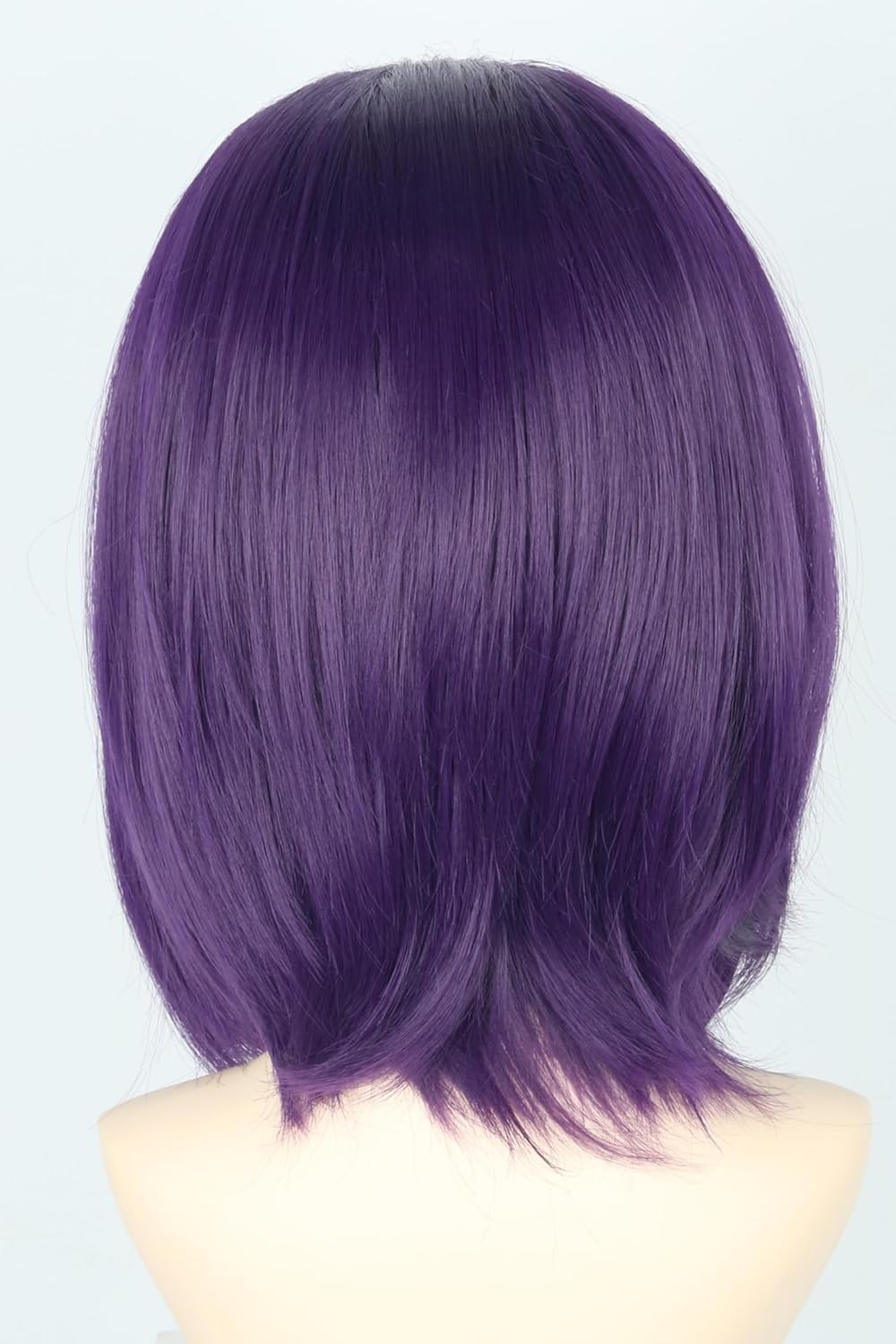 LeMarnia Purple Bob Raven Wig for Anime Cosplay Wigs Halloween Costume Wig, 23.25 inches - Image 4