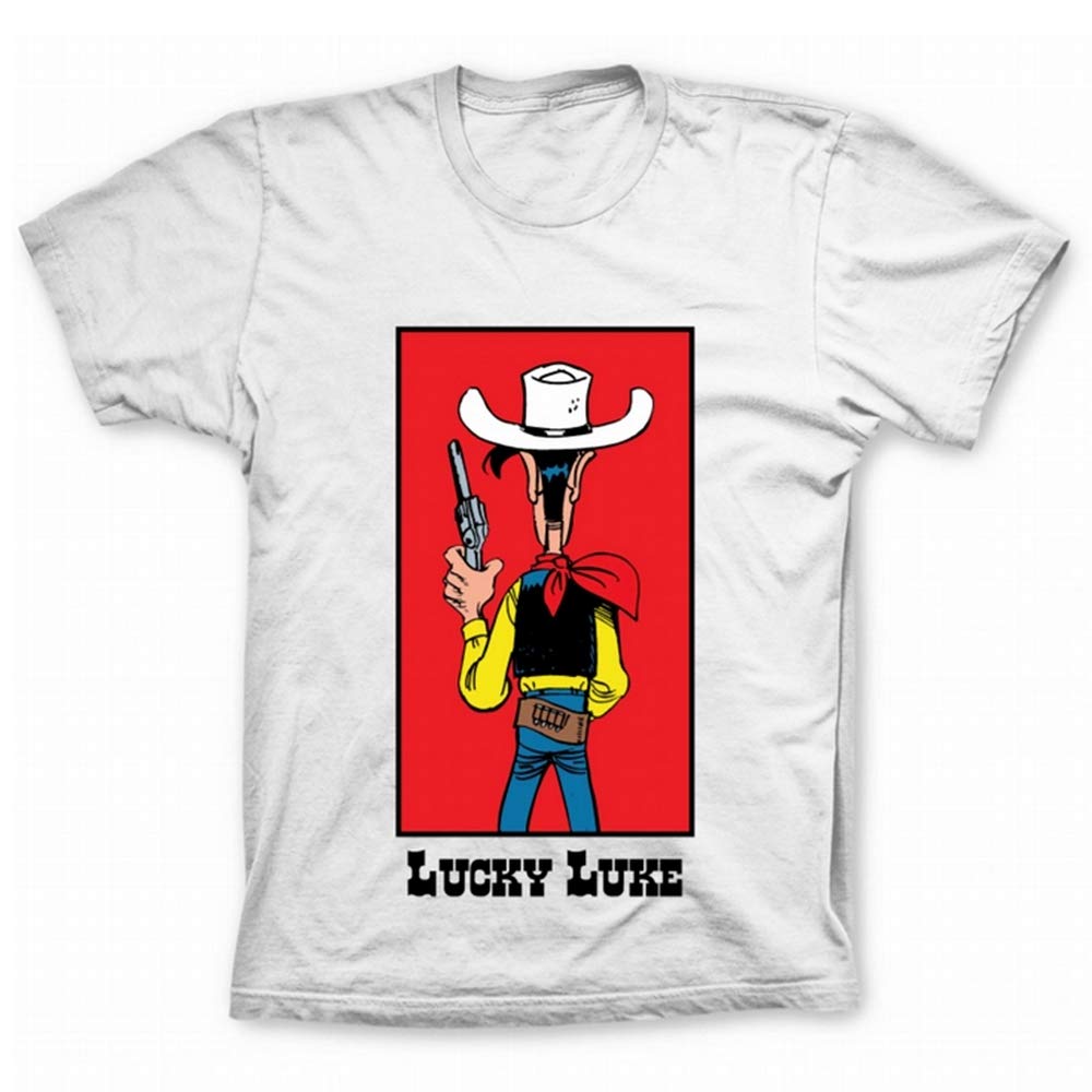 T-shirt Lucky Luke prêt à tirer vêtement casual blanc taille M
