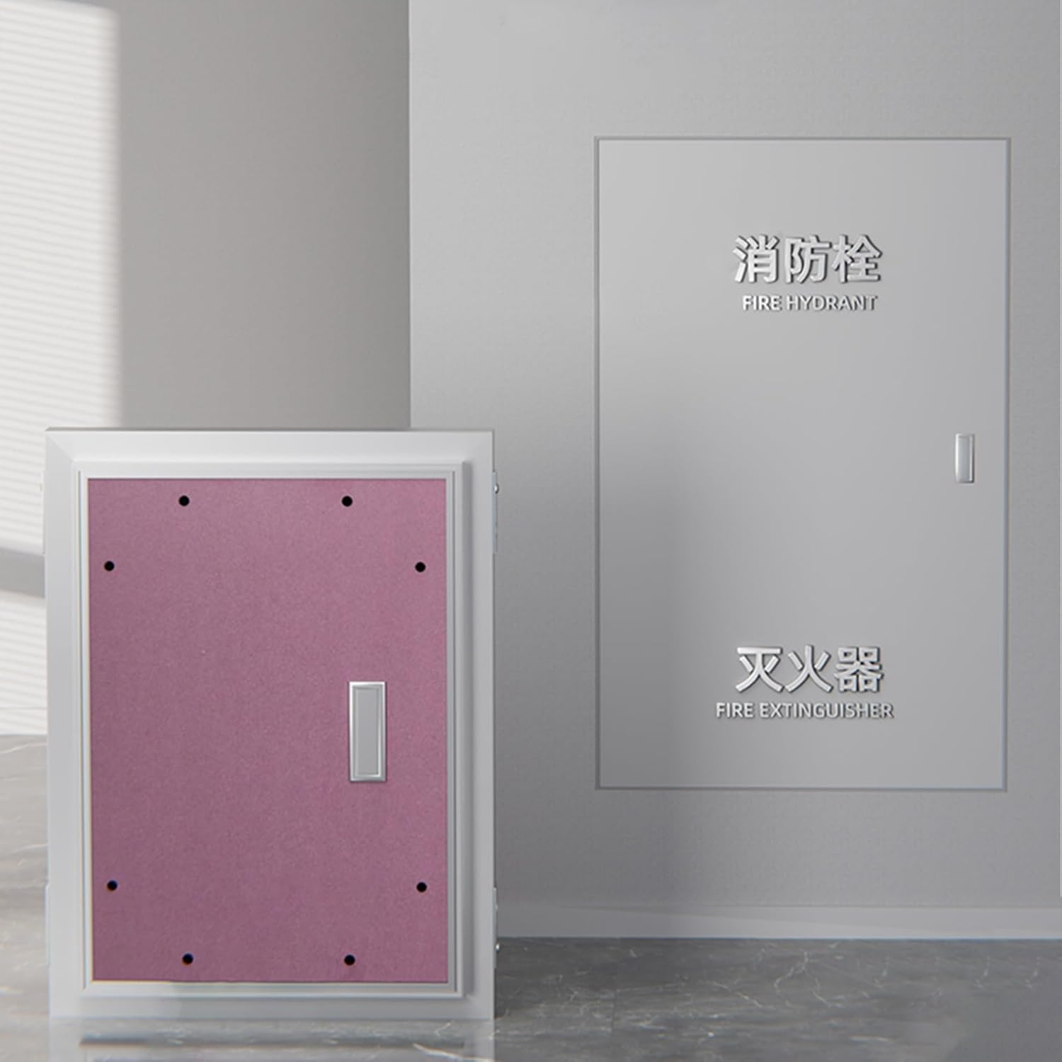 Paintable Aluminum Hidden Access Panel for Drywall,Custom Big Service Shaft Door Panels with Handle,Magnetic Push Open Fireproof Design Flush-Mounted Plaster Recessed Panel