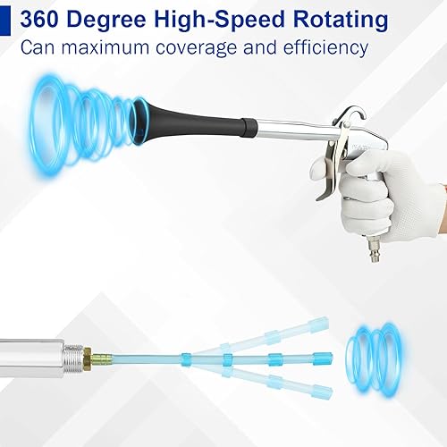Miniatura 3 de Pistola de limpieza de automóvil, pistola de aire de alta presión con 2 boquillas de juego, limpieza interior del automóvil para tapicería de