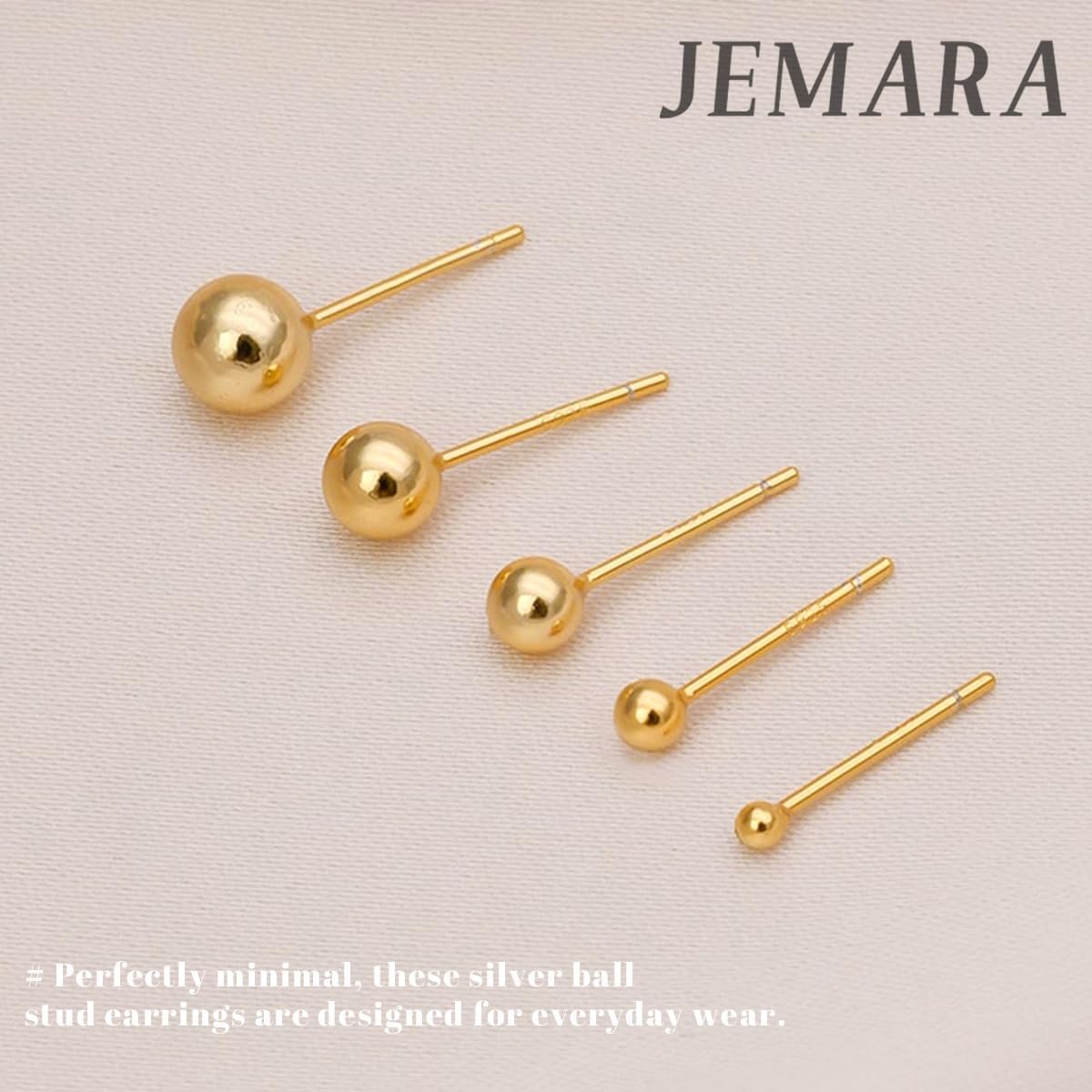 Silver Stud Earrings for Women Hypoallergenic 925 Sterling Silver Pearl Earrings Cubic Zirconia Ball Stud Earrings Set Dainty Earring Sets for Multiple Piercing - Image 5