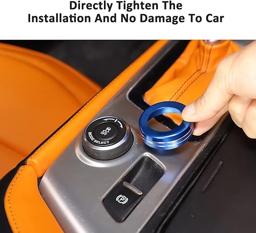 Miniatura 6 de JONKOKO Cubierta de aleación para botón de consola central para interior de automóvil, compatible con Chevrolet Corvette C7 2014-2019 para modo de