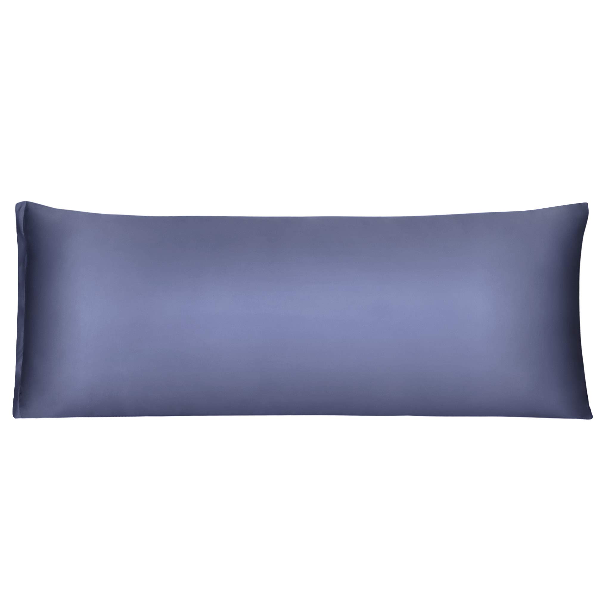 Housse de coussin en satin de luxe Slate Gray taie de corps soyeuse 21x54