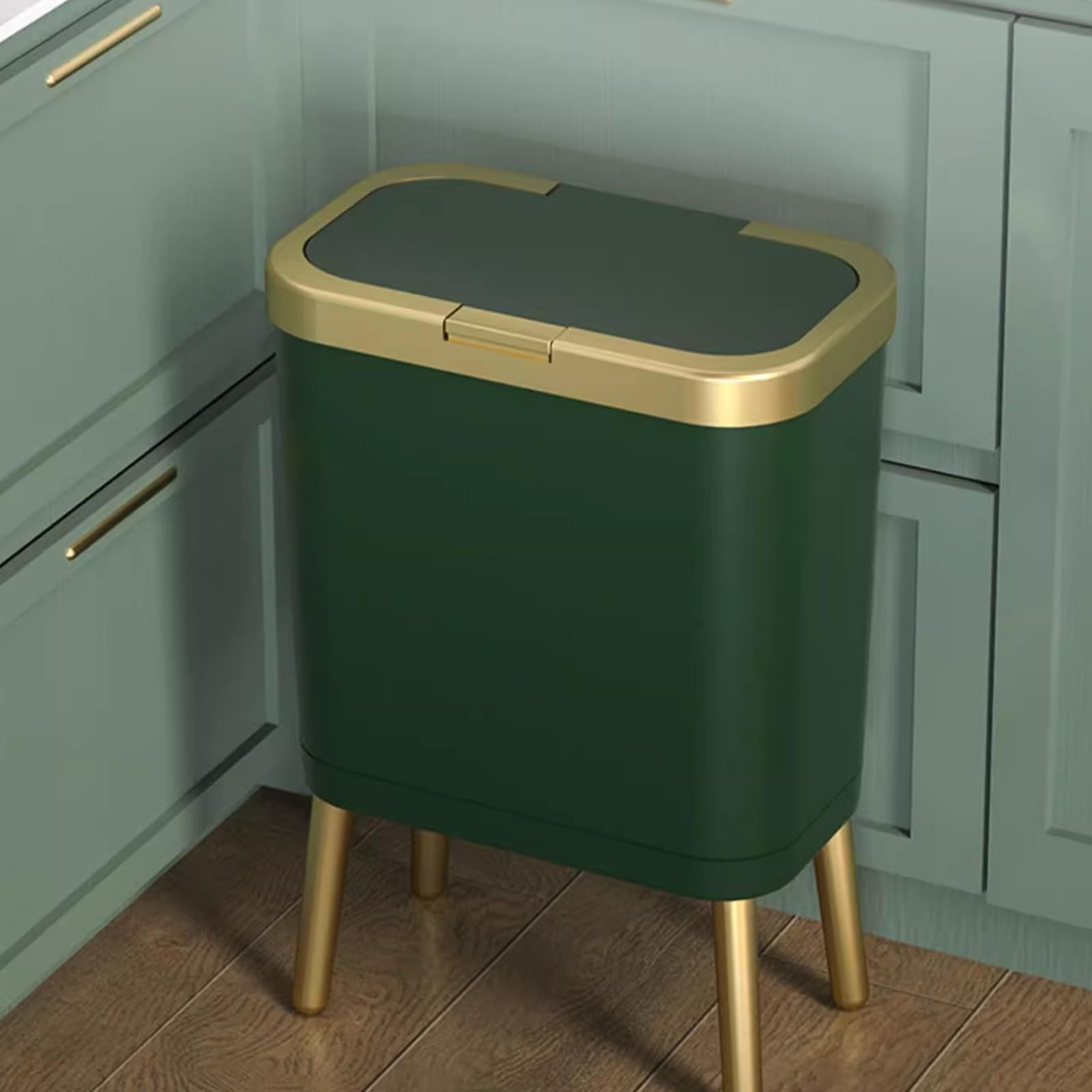 Kosz na śmieci i kosz na śmieci kuchnia z pokrywką duża pojemność zwiększona konstrukcja salon pop-up pokrywa prasa kosz na śmieci kosz na śmieci, 15 l łazienka kosz na śmieci
