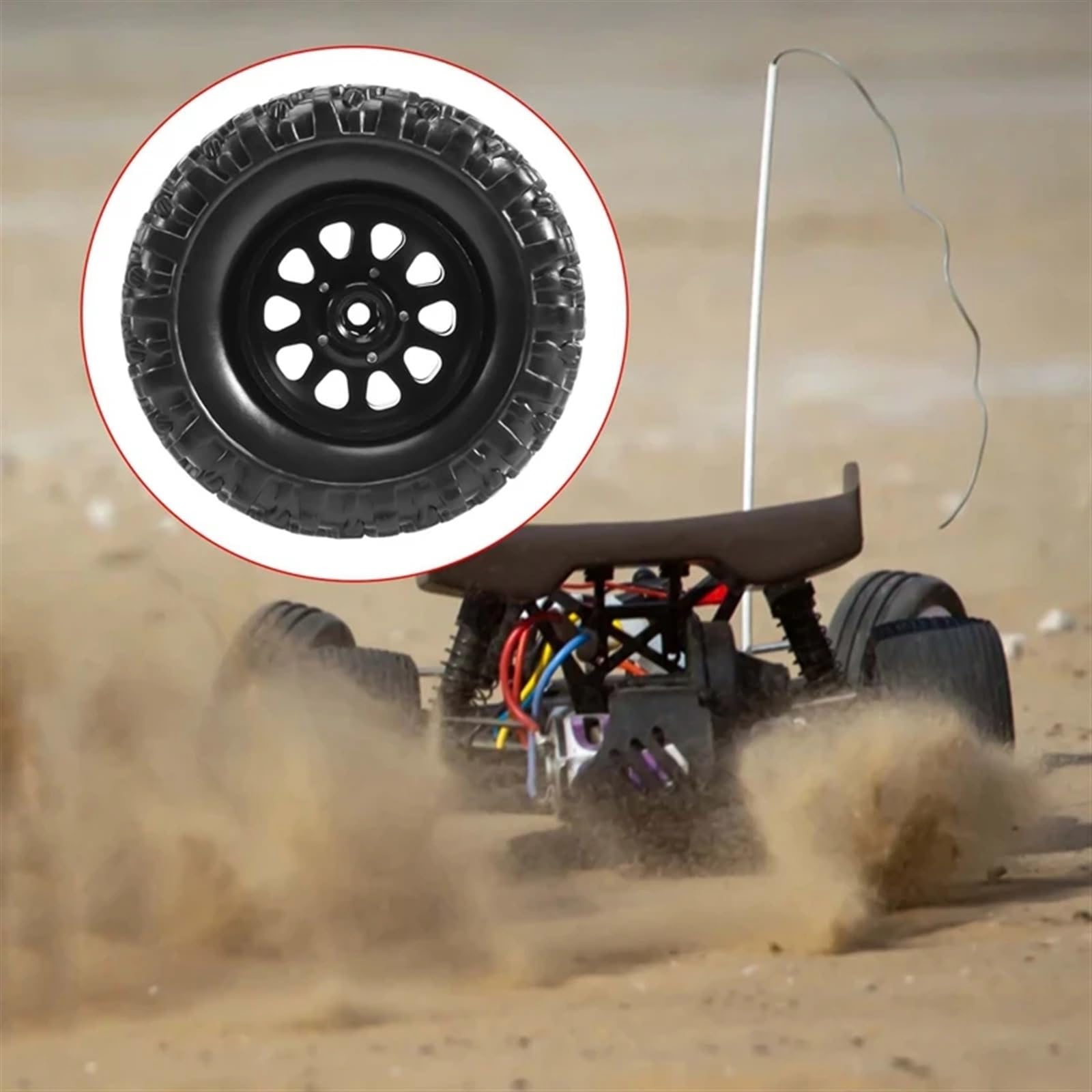 RC Pneus Jante Compatible avec WPL C14 C24 B14 B24 B36 pour MN D90 pour MN99S Pièces De Rechange pour Voiture RC : Jante Beadlock en Métal 4 Pièces Et Pneu en Caoutchouc(Red)