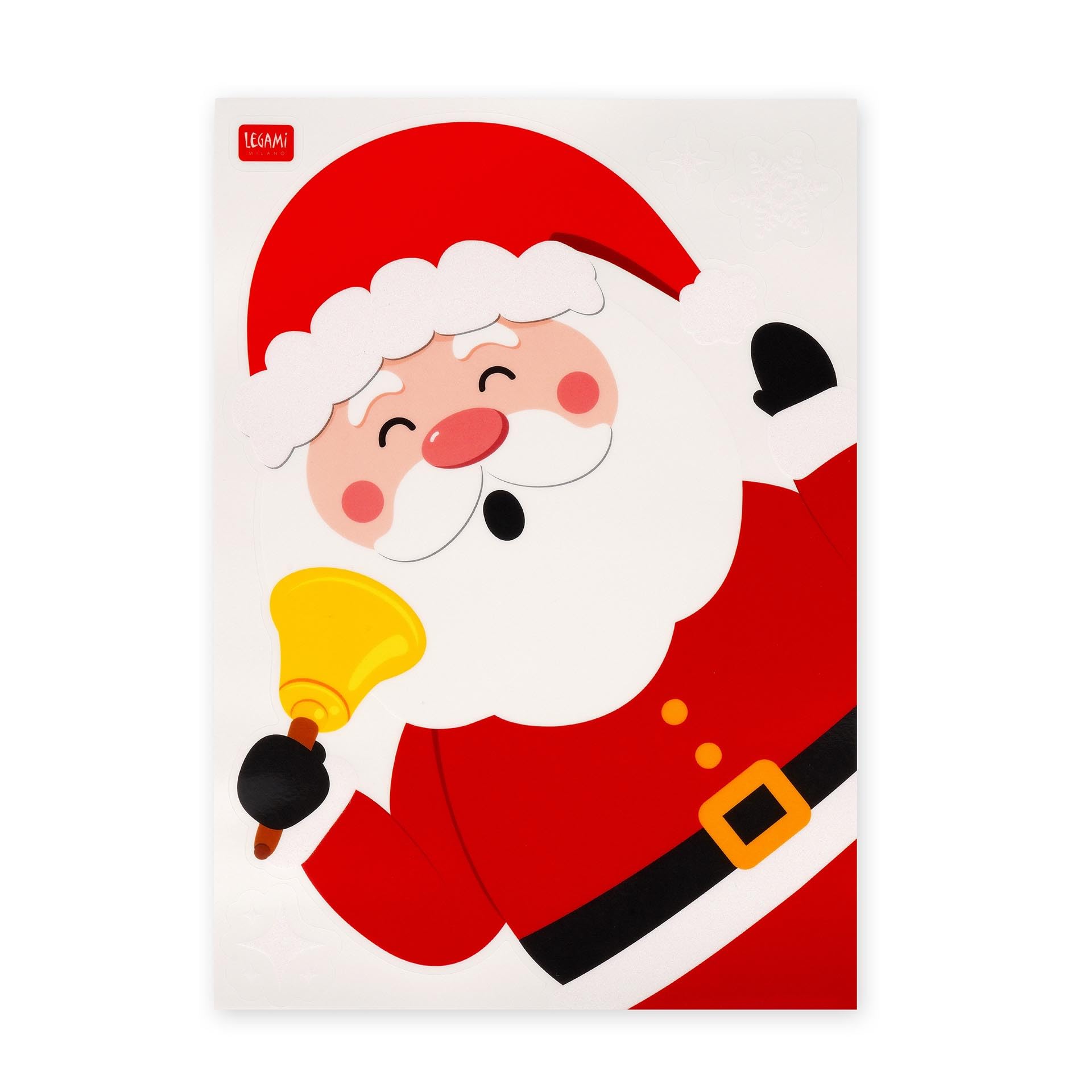 Legami - Juego de 70 Pegatinas Electrostáticas para Ventana, Christmas Edition, Pegatinas Electrostáticas, Decoración de Ventanas, Adornos de Ventana Reposicionables y Reutilizables