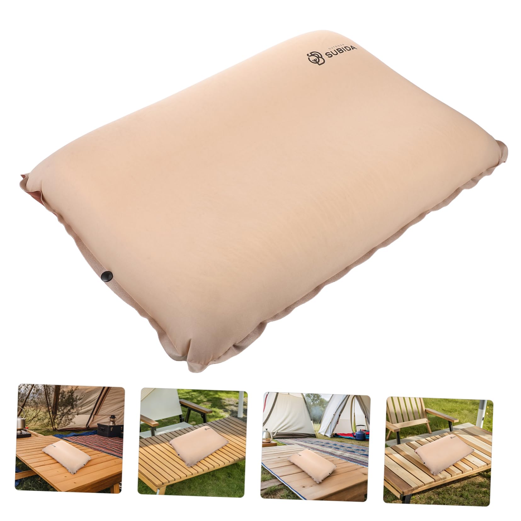 BESPORTBLE Almohada de Viaje Autoinflable de Memoria para Exteriores
