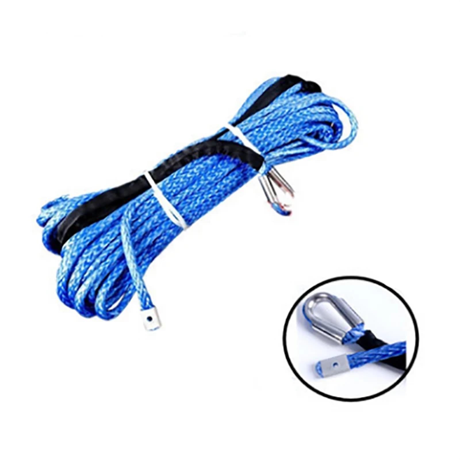 Cuerda de Tracción Cable de tracción sintético Multicolor de 9,5 mm x 30 m for cabrestante, Cable de tracción de Fibra, Accesorio for Coche