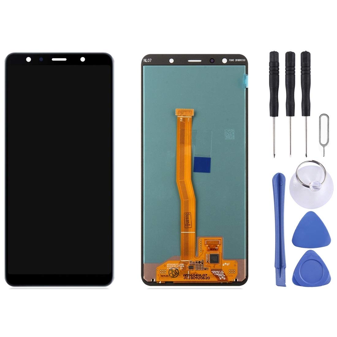 Bloc écran LCD Galaxy A7 2018 tactile réactif noir complet SM-A750F - 6