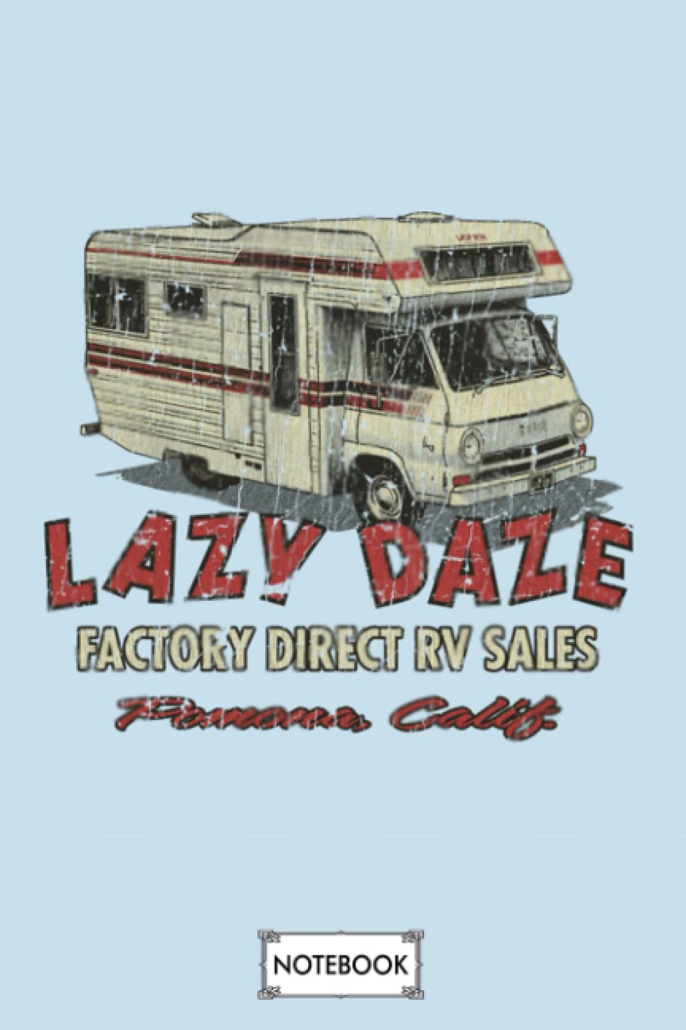 Lazy Daze 1956 A56000 Notebook: Journal, Diary, Matte Finish Cover, Planner, Lined College Ruled Paper, 6x9 120 Pages