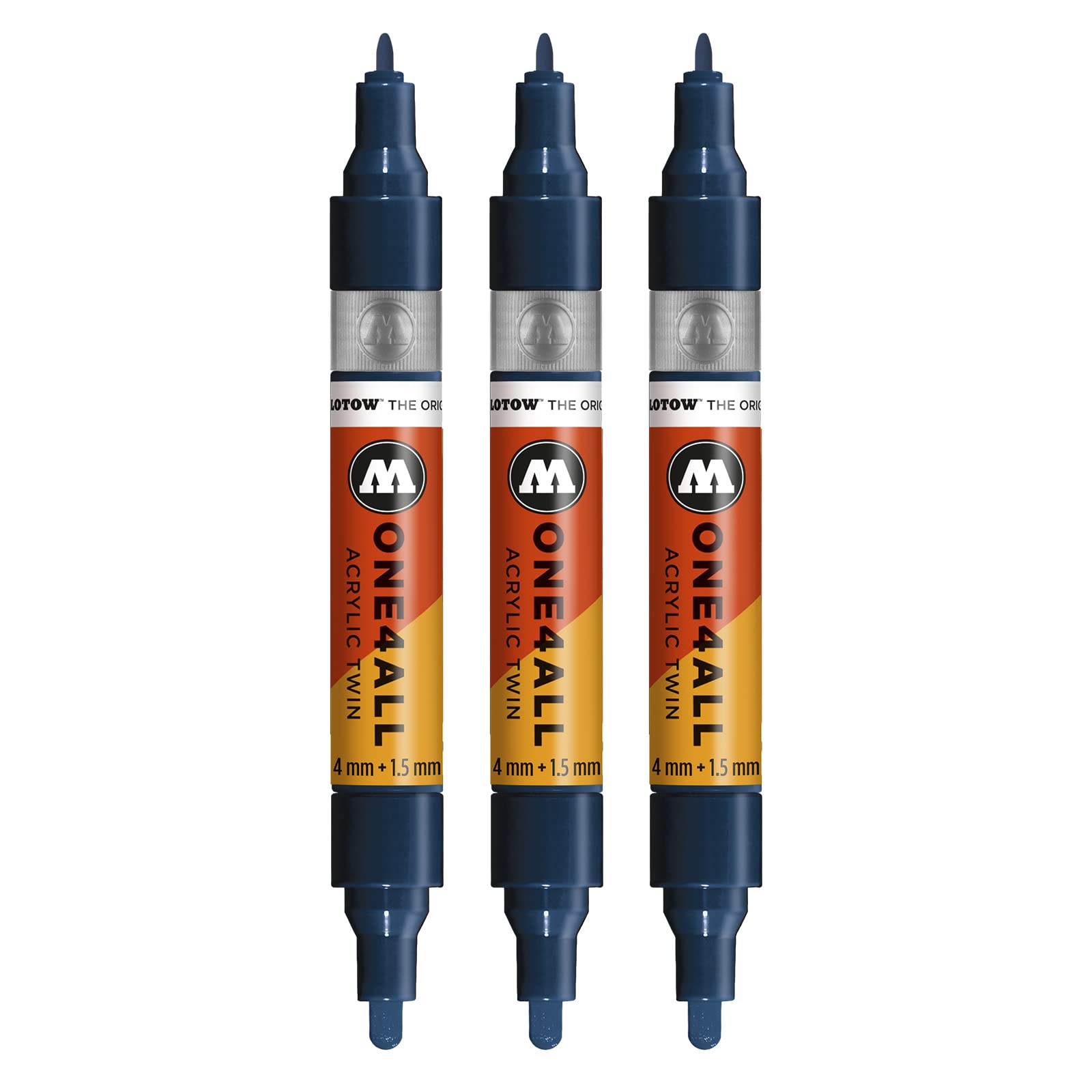 Molotow ONE4ALL Acrylic Twin Marker Pens Pack of 3 027 Petrol Blue