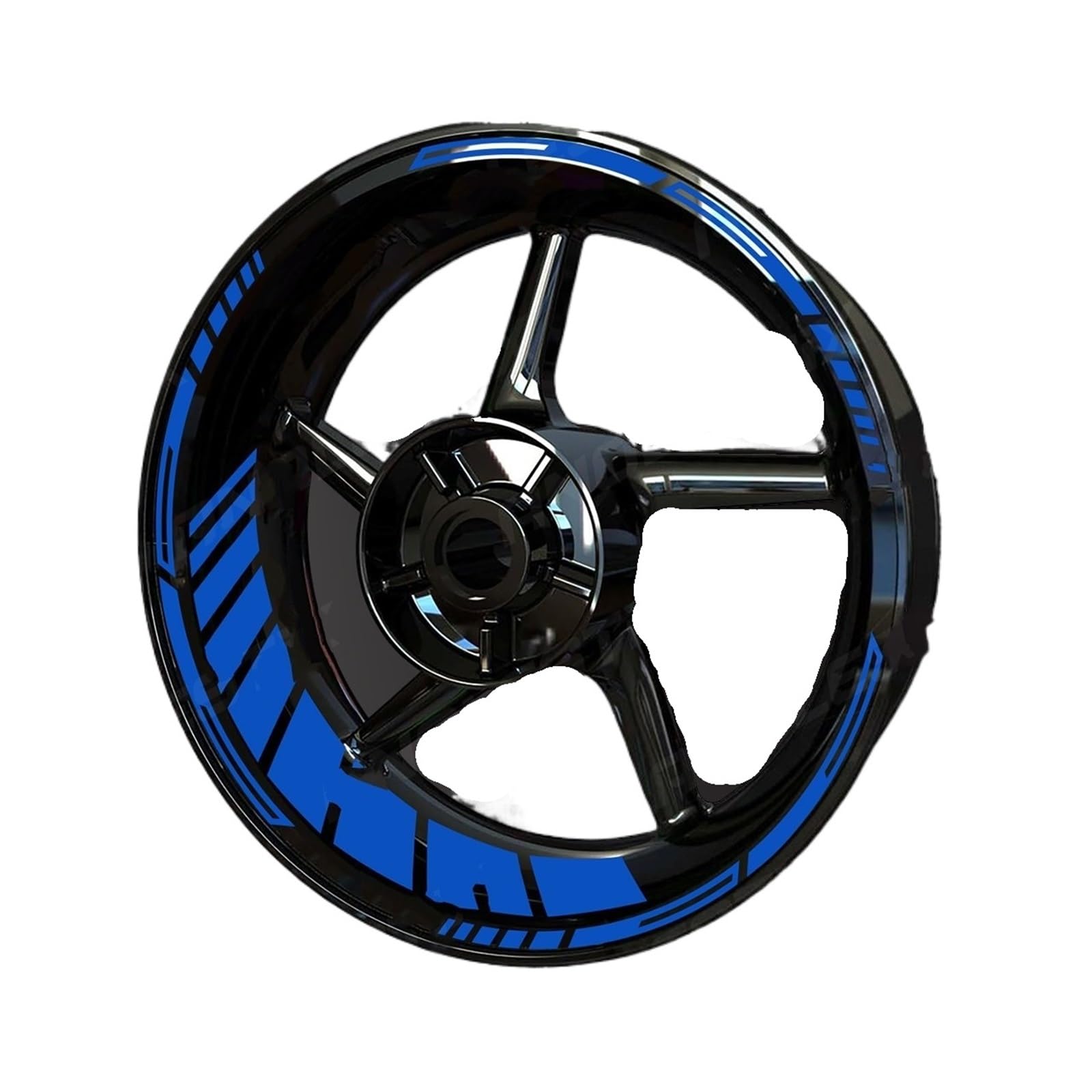 Reflective Sticker Reflective Motorcycle Wheel Stickers Hub Decal Rim Stripe 17 Inchs