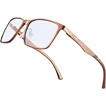 BIRCEN Mens Blue Light Glasses Blocks Blue Light with Clear Lens | Help Reduce Eye Fatigue from Screen Time - Lightweight Al-Mg Frame Gaming Glasses Deliver Comfortable Wear for Work&Daily Use