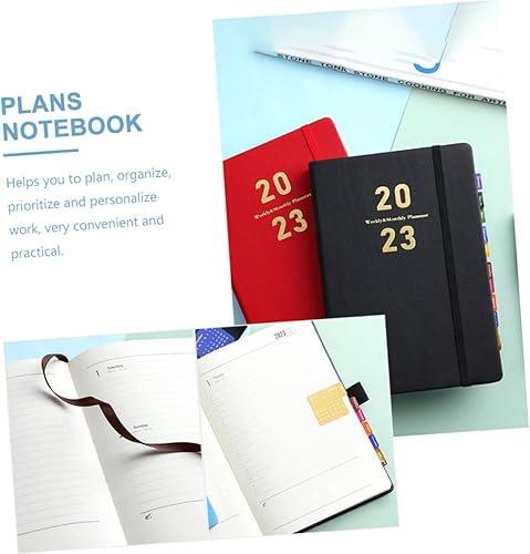 Miniatura 4 de MAGICLULU 5 piezas 2023 Plan Book 2023 Agenda mensual Agenda Calendario Calendario 2022 A5 Cuaderno de trabajo Cuaderno de superficie dura Libro de