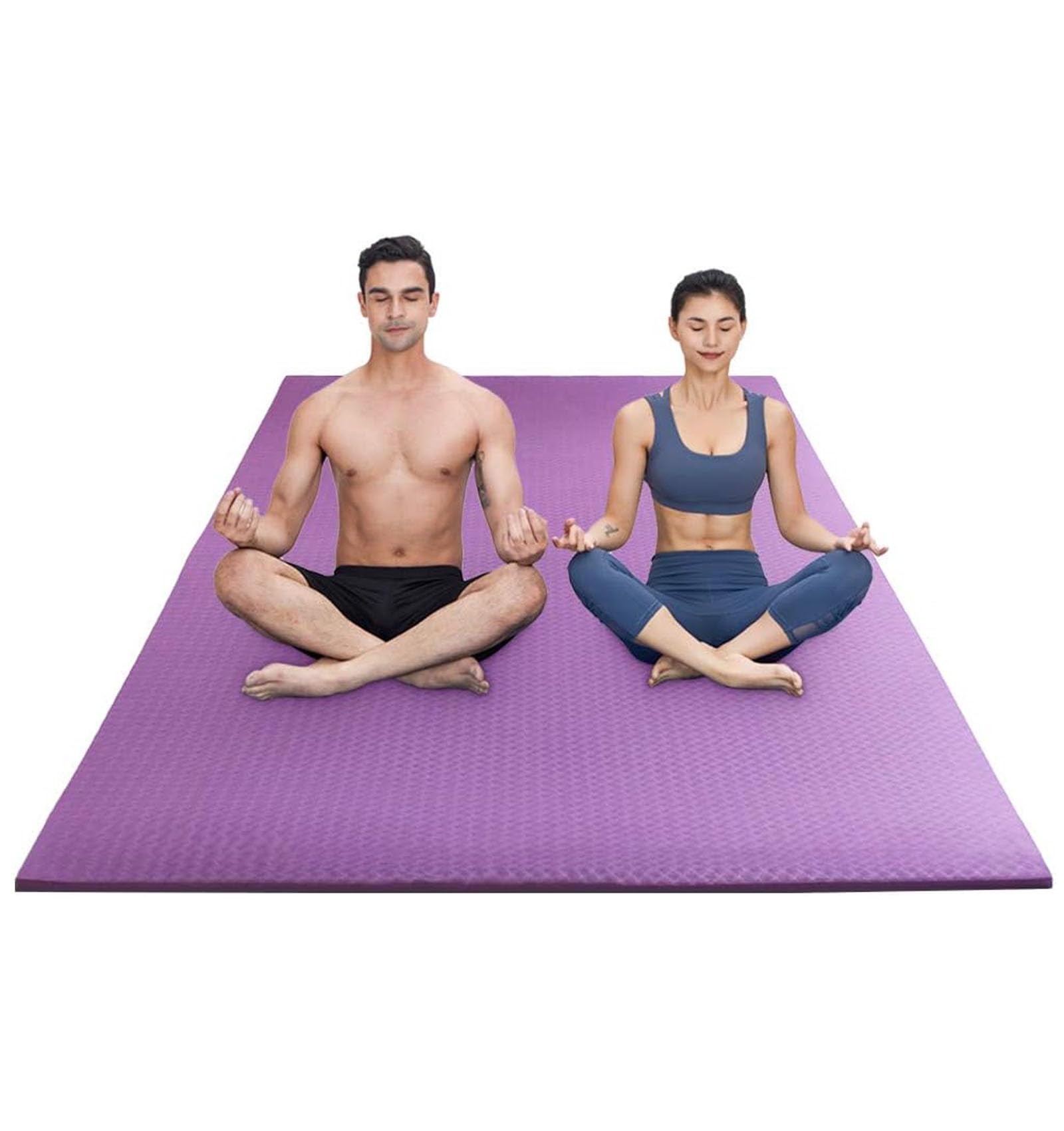 Esterilla Fitness Grande TPE 200×130cm 15mm Gruesa Esterilla Deporte XXL Esterilla Yoga Antideslizante Colchoneta Gimnasia Pilates