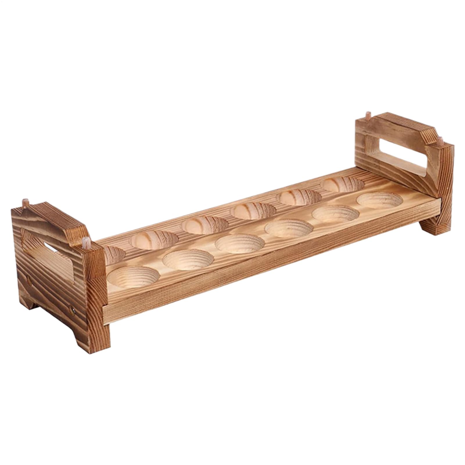 Plateaux de rangement d'œufs empilables pour un comptoir de cuisine rustique