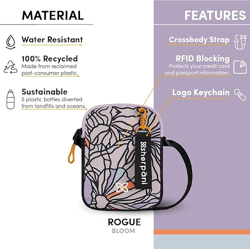 Miniatura 5 de Sherpani Rogue, Mini bolso cruzado, bolso de hombro, bolso cruzado, bolsos cruzados para mujer, bolsa de viaje