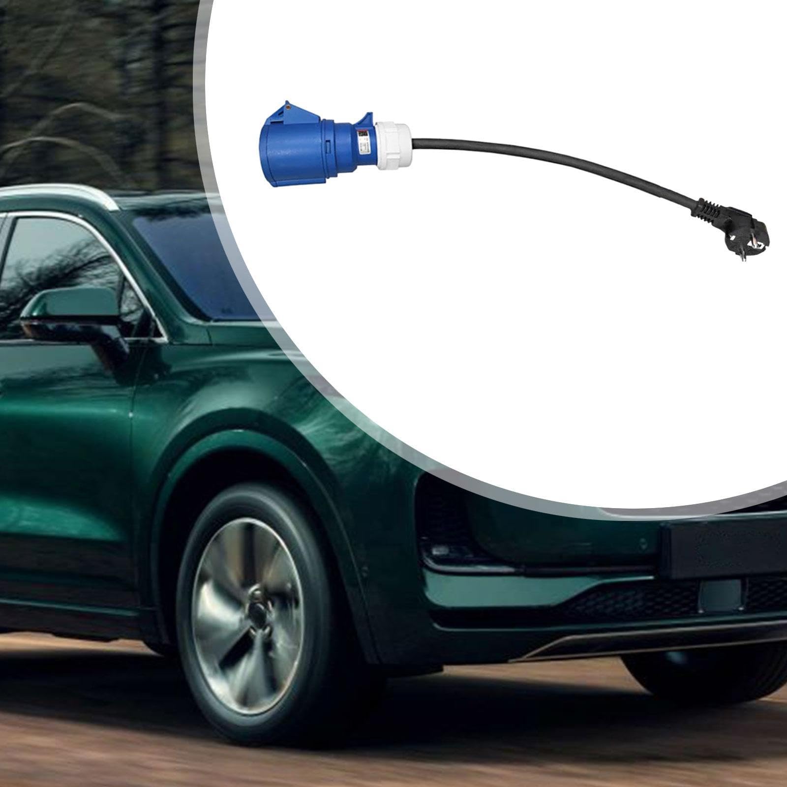 EV portador portátil enchufe a cee blue cee hembra enchufe 32a longitud 50 cm EV Carging Cable Cable Converter Black Male 16A 16A