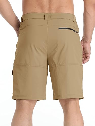 Miniatura 3 de TACVASEN Pantalones cortos de verano para hombre, secado rápido, estilo cargo, casual, trabajo, senderismo (sin cinturón)