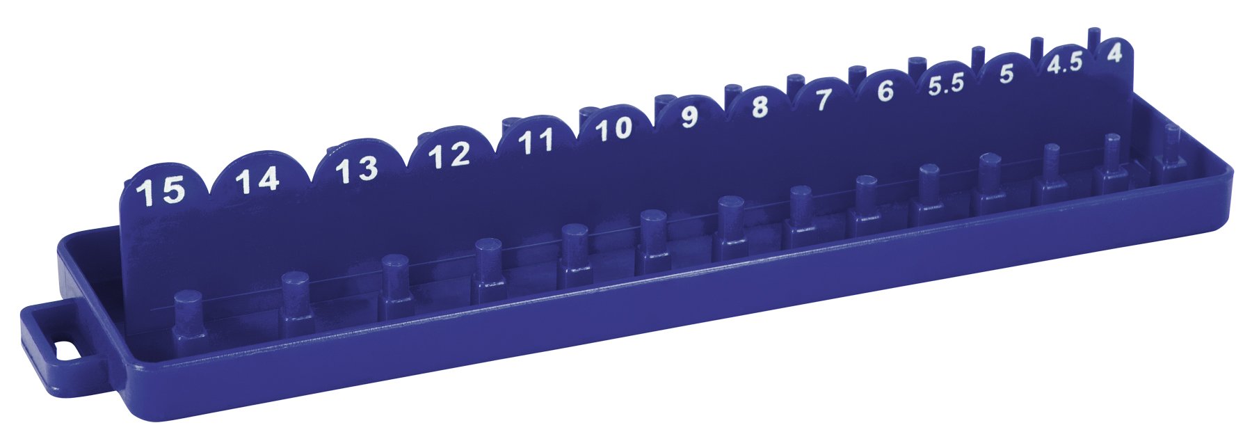 Performance Tool W776 Metric Socket Organizer with Pre-Marked Size Labels - Holds 28 Standard and Deep Wall 1/4-Inch Drive Sockets and Accessories