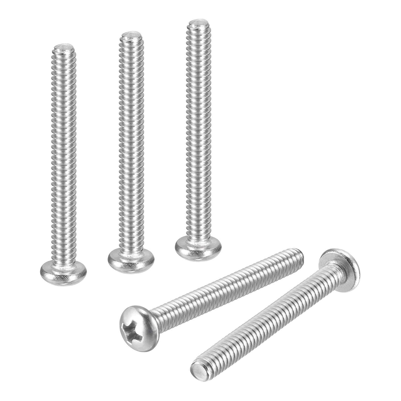 DTGN #10-24x1-3/4" Pan Head Machine Screws - 25pcs - Good for Machinery - 304 Stainless Steel Phillips Machine Screws Bolts - Silver โ image 1