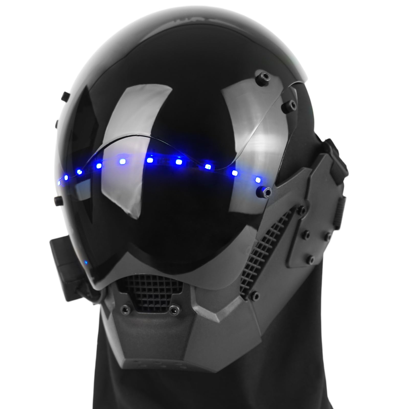 Marikito Masque punk LED tactile | Masque technique pour cosplay et Halloween