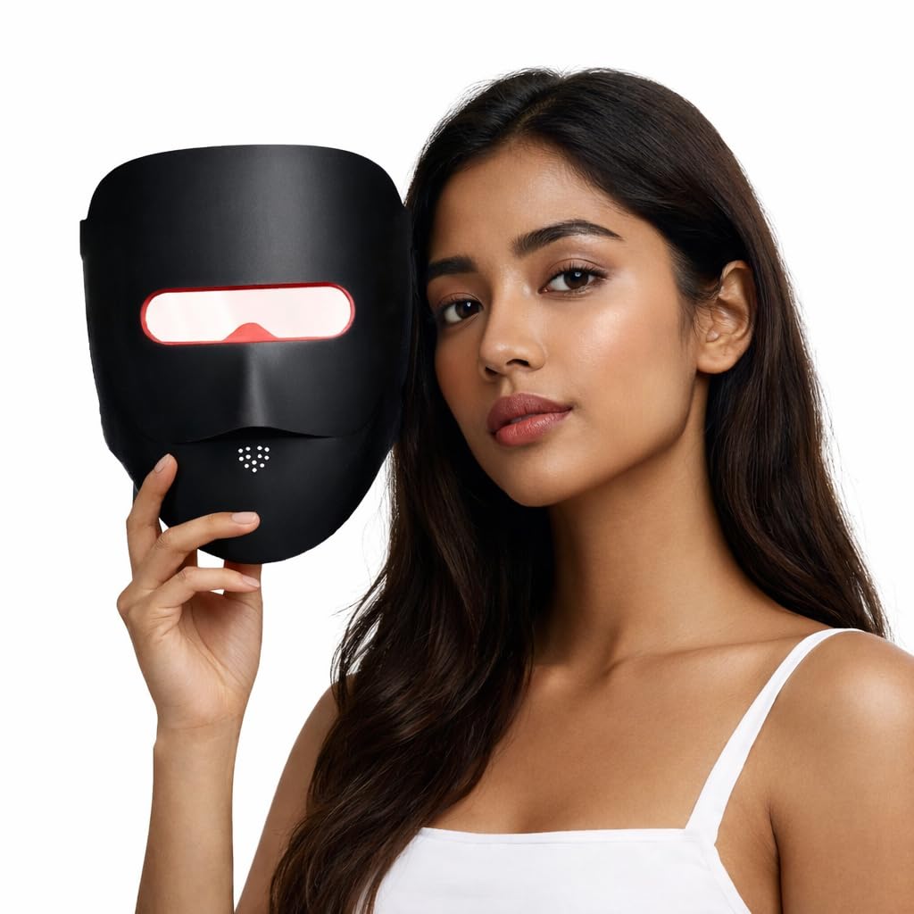 LED Light Therapy Face Mask | Red Light Therapy for Face & Infrared | 328 LEDs Anti-Aging Clinical Grade Mask for Skin Rejuvenation, Acne Treatment & Oil Control | 12-Month Warranty