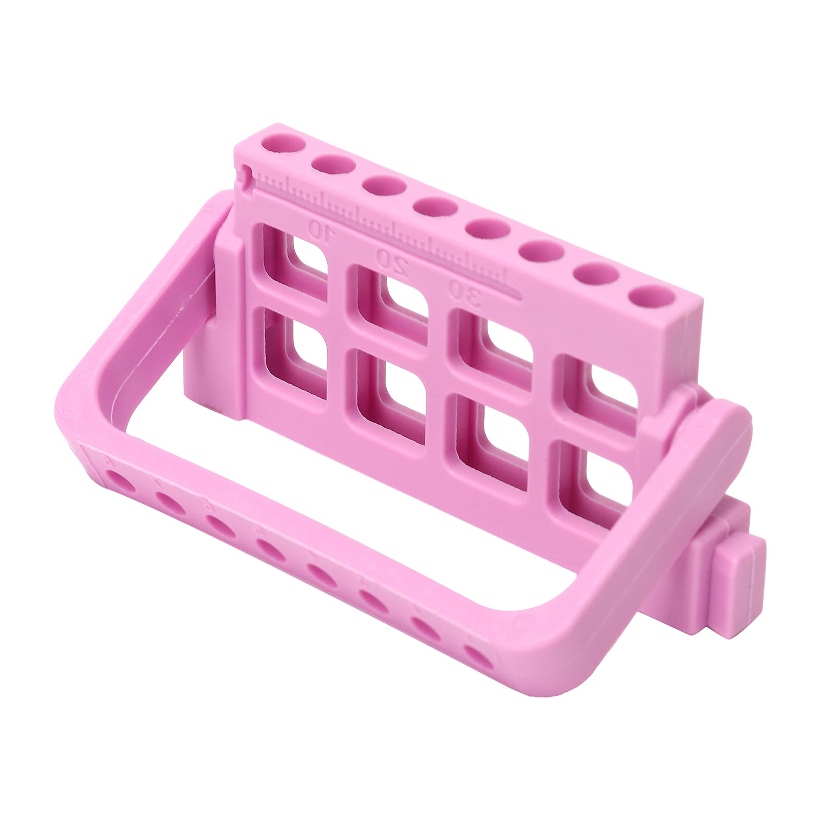 Burs Holder, Safe Plastic Resistant Chute Connection Design Light Weight Endodontic File Holder for Cleaning and Measurement for Dental Lab(Purple)'