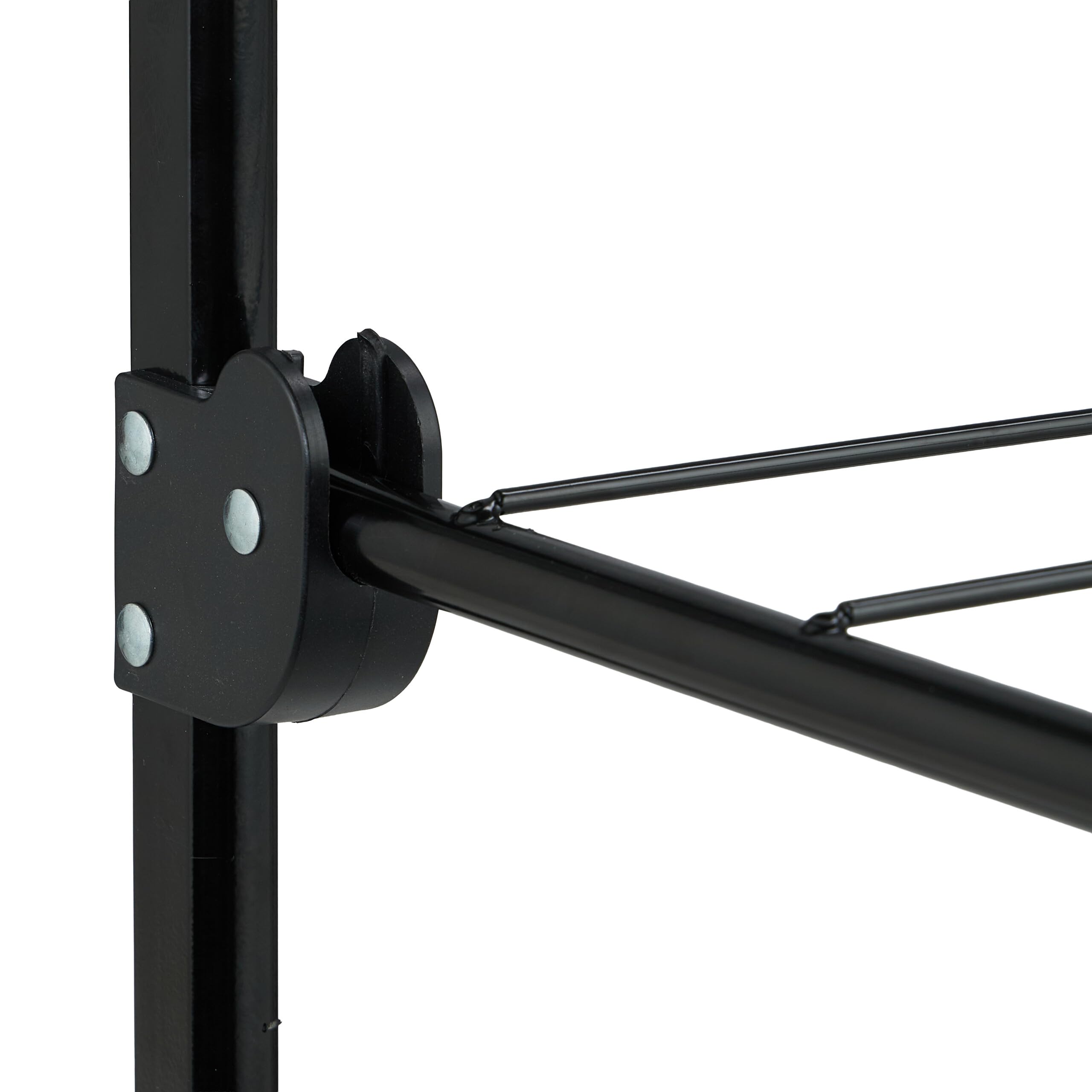 Relaxdays Stendibiancheria da Doccia, Stendino da Appendere Porta, Termosifone, 95x58x31 cm, Spazio Stendere 10 m, Nero