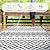 Waterproof Outdoor Rug 5x8ft, Bohemia Reversible Plastic Straw Mat for Patio RV Deck Porch Backyard Balcony Camping Picnic Beach Indoor Outdoor Carpet, Black&White