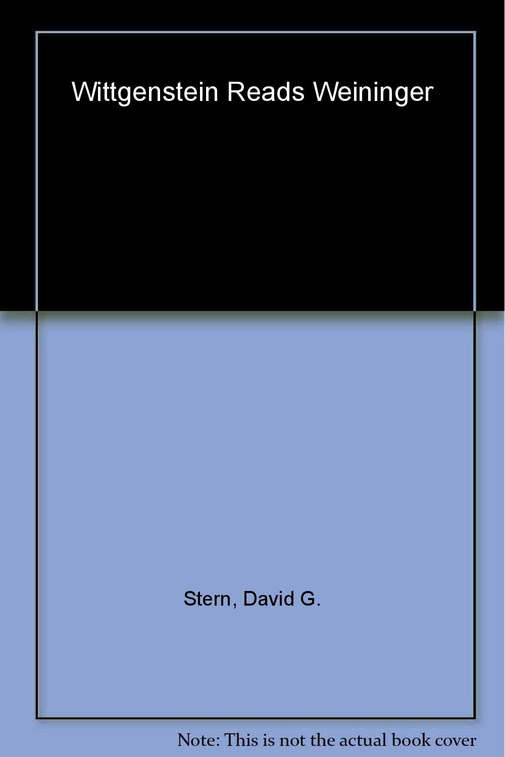 Wittgenstein Reads Weininger Stern Szabados Paperback Cambridge University Press