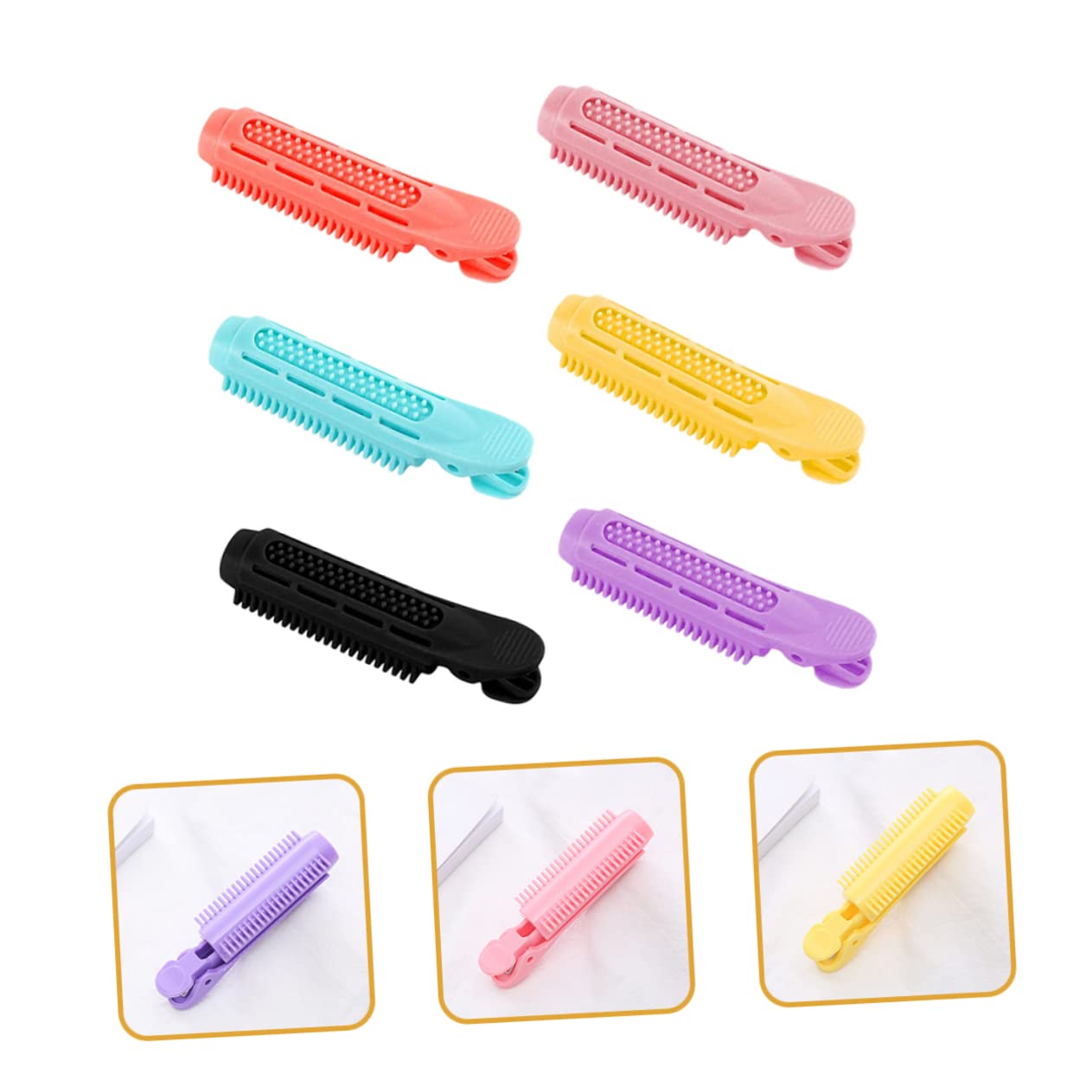 FRCOLOR 18 Pollici tornante piccoli bigodini clip volumizzante per ricci strumento musicale portatile molletta fermagli soffici volumizzanti per fermaglio per ricci