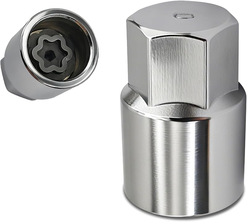 D-Wheel Locking Nut Removal Tool, Lug Nut Key, Lost Lock Nut Key Replacement for Car Tire Wheel Dismantling Maintenance, Anti-Theft Lug Nuts Socket Remover Compatible with Most Cars