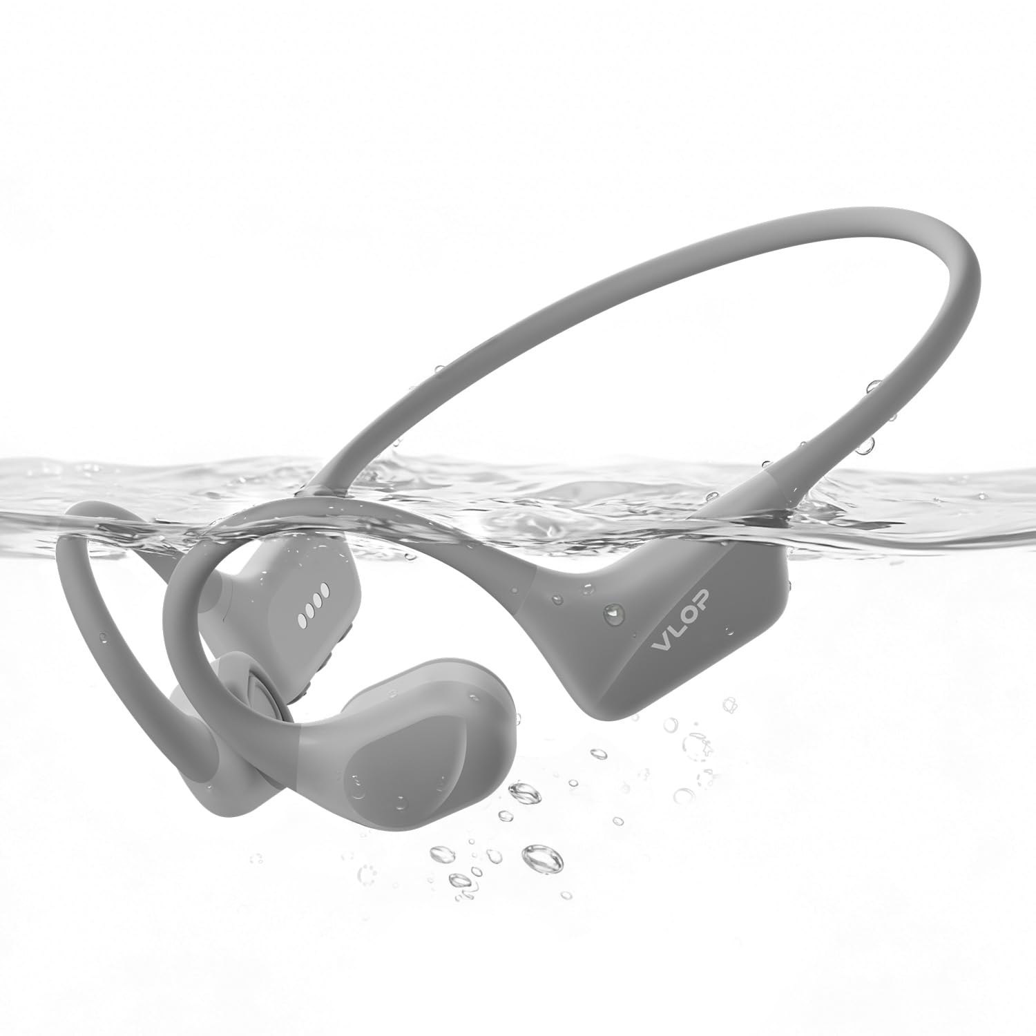 VLOP Bone Conduction Swimming Headphones - IP68 Waterproof, Open-Ear MP3 Headphones with 32GB Memory, Bluetooth 6.0 Wireless Sport Headset for Running
