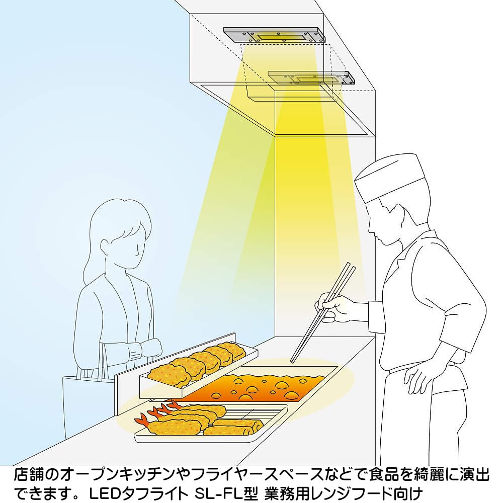 SL-FL型　LEDタフライト　業務用レンジフード向け　広角タイプ　2個セット Amazon.co.jp : スガツネ LEDタフライト 業務用レンジフード向け 広角