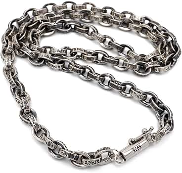 Amazon | [silver KYASYA]シルバー925 梵字 六字真言 ネックレス