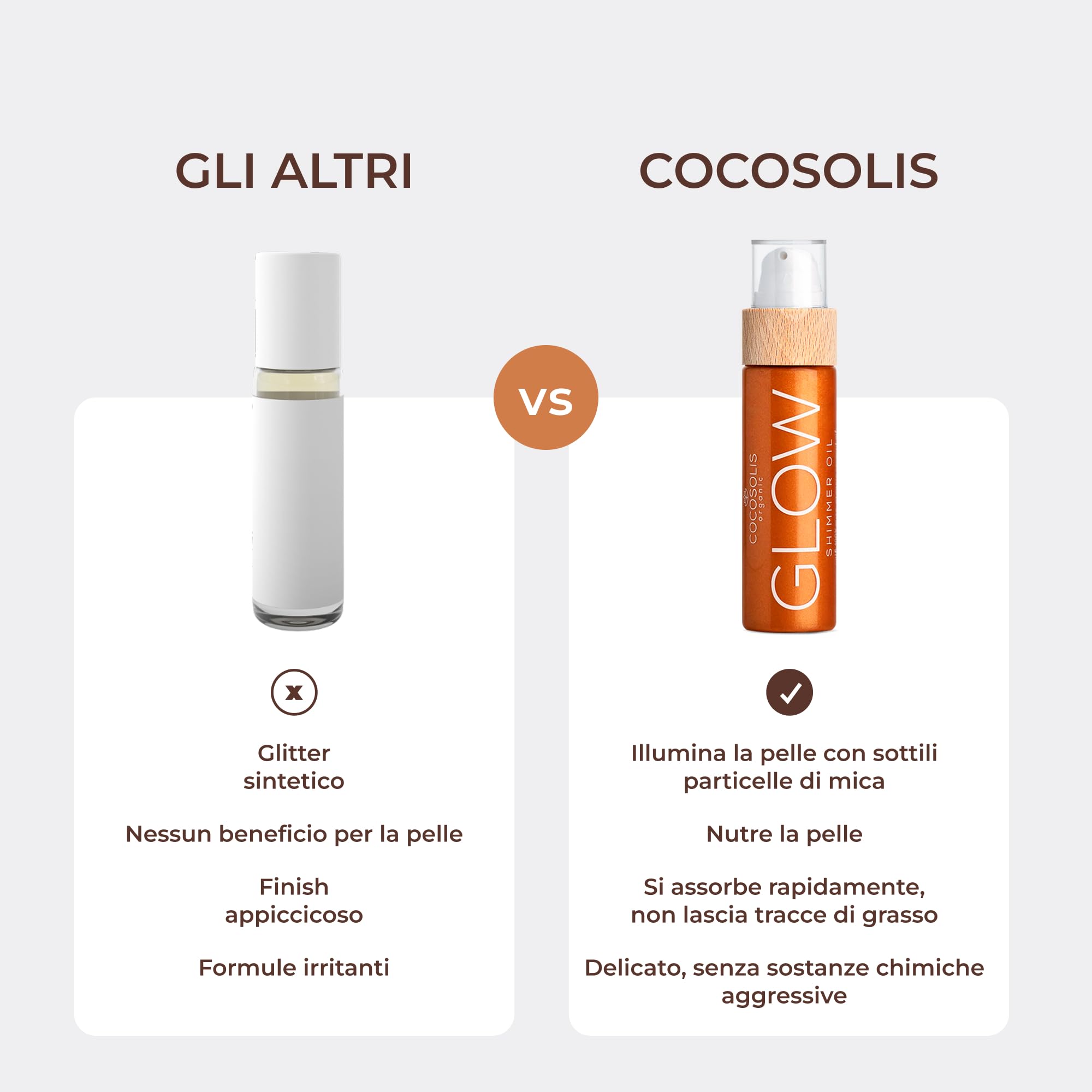 COCOSOLIS GLOW Olio Illuminante Corpo – Bio Oil – Olio Abbronzante Corpo e Viso – Ingredienti Naturali Biologici – Profumo ai Biscotti (110 ml)