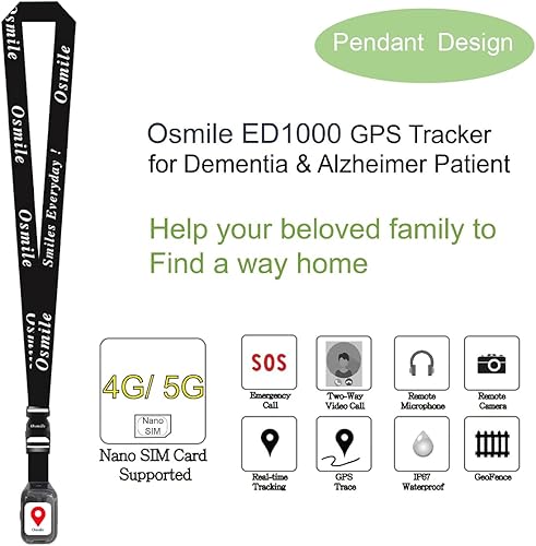 Miniatura 2 de Osmile ED1000 (L) Senior Demencia & Alzheimer GPS Tracker Colgante (reloj GPS colgantereloj de seguimiento GPS demenciareloj de seguimiento GPSreloj