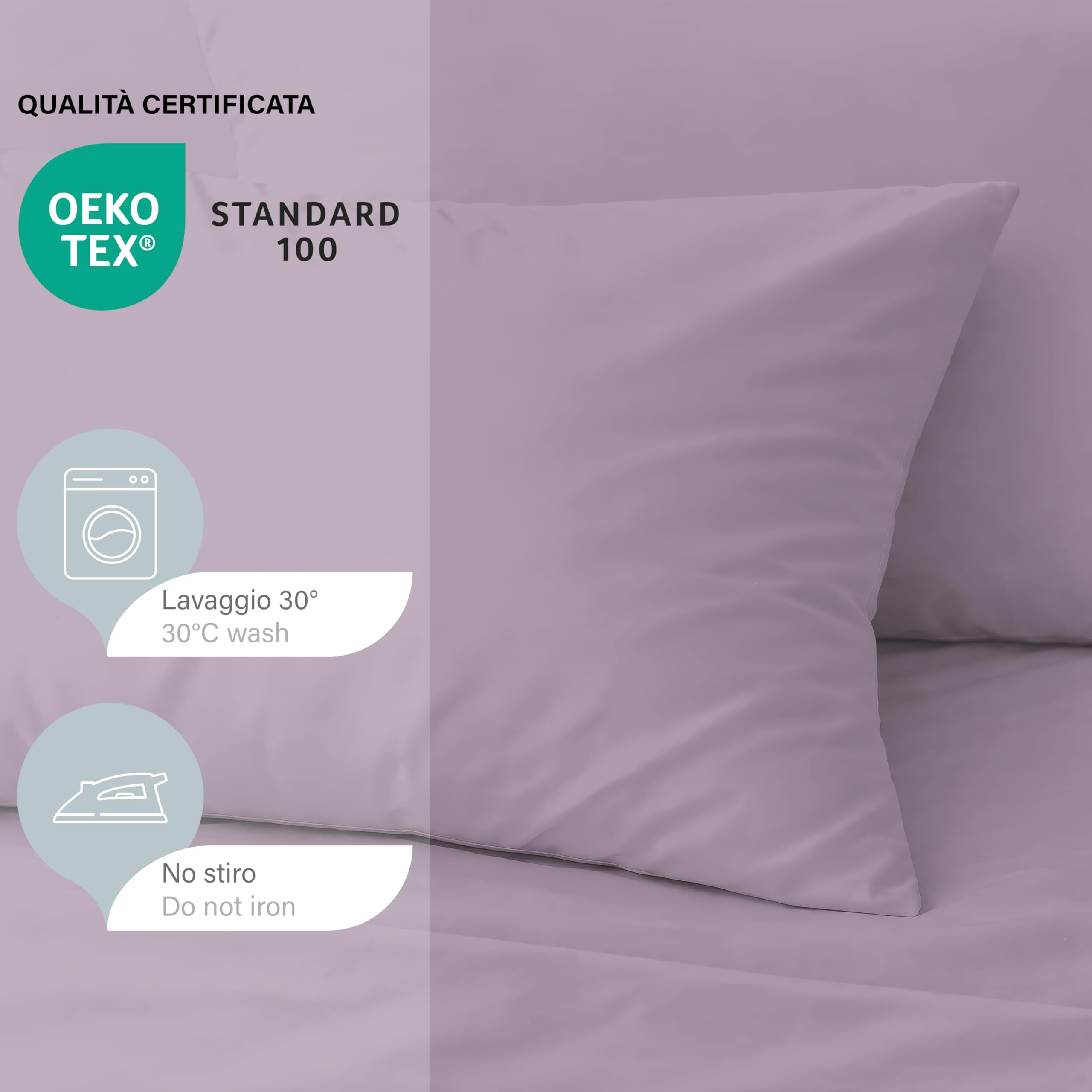 hermet Single Bed Sheet Set, 3 Pieces, Fitted Sheet, Flat Sheet, Pillowcase 50 x 80 cm, 30 cm Corner, Soft Microfibre, Oekotex Certified, No Iron - 4