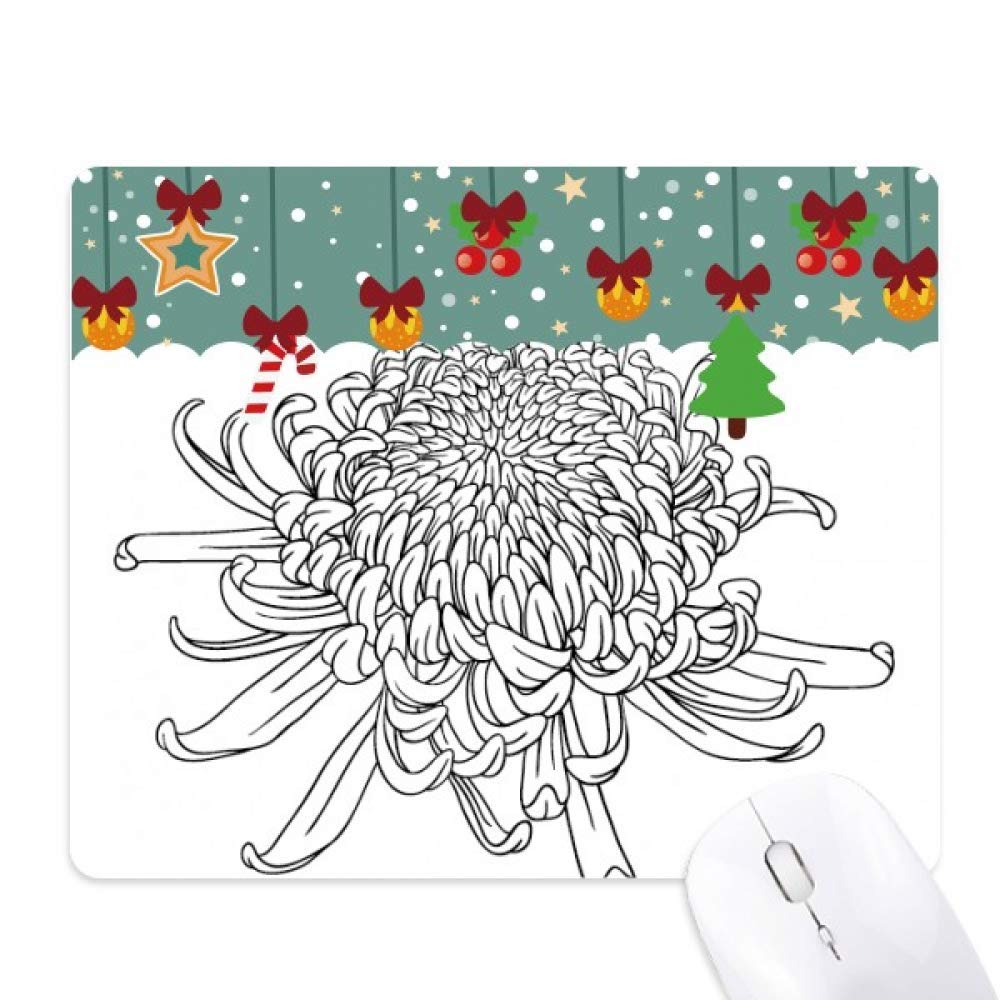 Tapis de souris de jeu chrysanthème avec base antidérapante stable