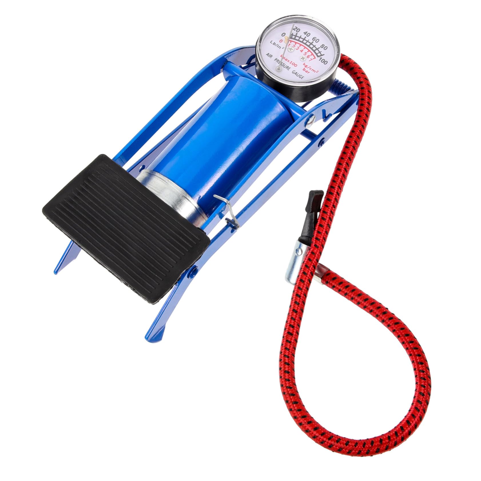 TOYANDONA Hochdruck-Fußpumpe Reifenpumpe Pumpbike Luft Fahrradpumpen für Fahrräder Reifeninflator Standpumpe für Fahrradreifen Standpumpen Inflator Bodenpumpe Eisen Blau