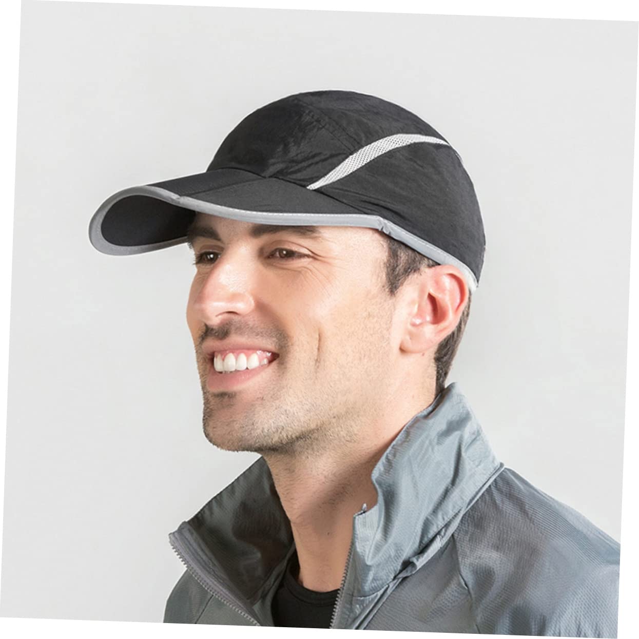 Gorra De Beisbol Sombreros Gorra De Tenis Gorras De Beisbol para Hombre Encabezamiento Sombrero Liso Sol Mujer Corriendo Sombrero Gorras Deportivas para Hombre Visera Nylon Black
