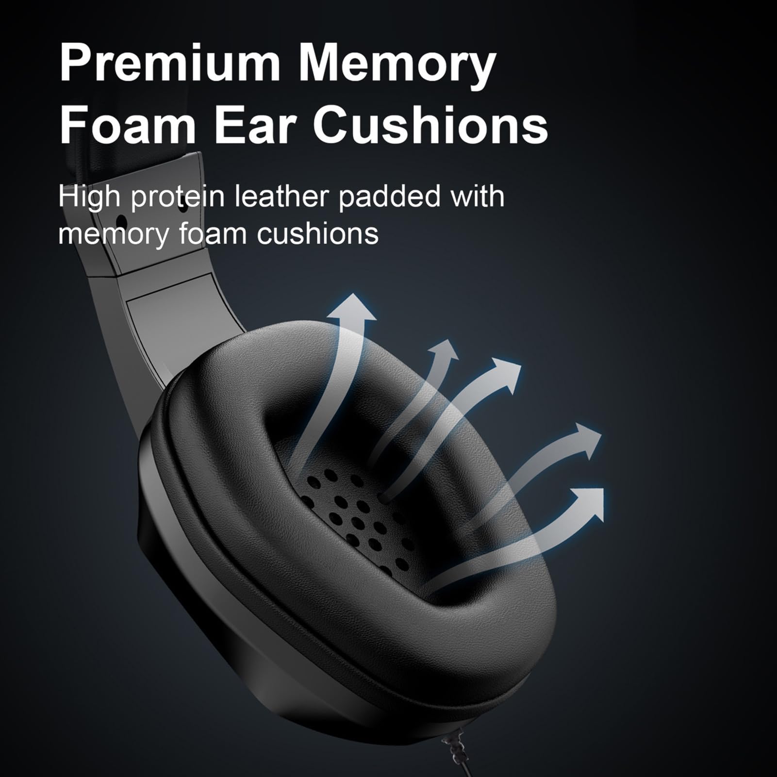 XUMIUZIY Cuffie da Gioco Cablate per PC, Cuffie Auricolari con Cancellazione del Rumore con Microfono, Luce LED, Audio Surround 7.1, Cuscinetti Auricolari in Memory Foam, Driver da 40 (USB)
