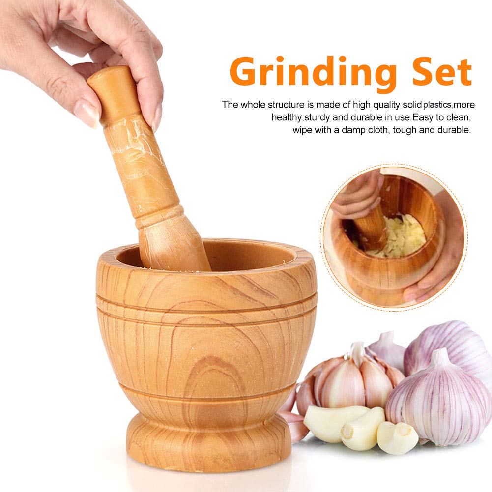 Set pestello per mortaio a mano, set di pestello per mortaio manuale in plastica aglio spezie mortaio set pestello per mortaio in plastica smerigliatrice frantoio per spezie utensile da cucina